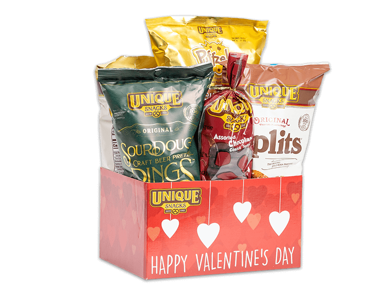 Valentine Gift Basket Box | Buy Pretzels Online | Unique Snacks
