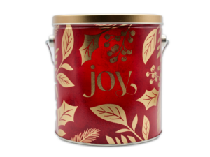 32 count Red Joy tin with gold leaves